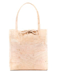 Angelco Accessories Bow cork tote bag on white background