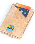 Angelco Accessories Caleb cork wallet  - view of front with cards