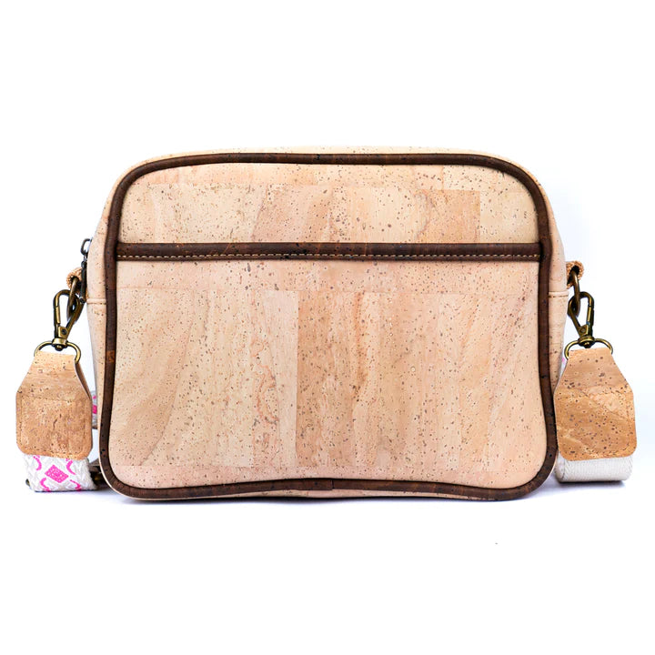 Angelco Accessories Cork camera bag - front view on white background