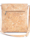 Angelco Accessories cork stitch crossbody bag - natural/gold rear view