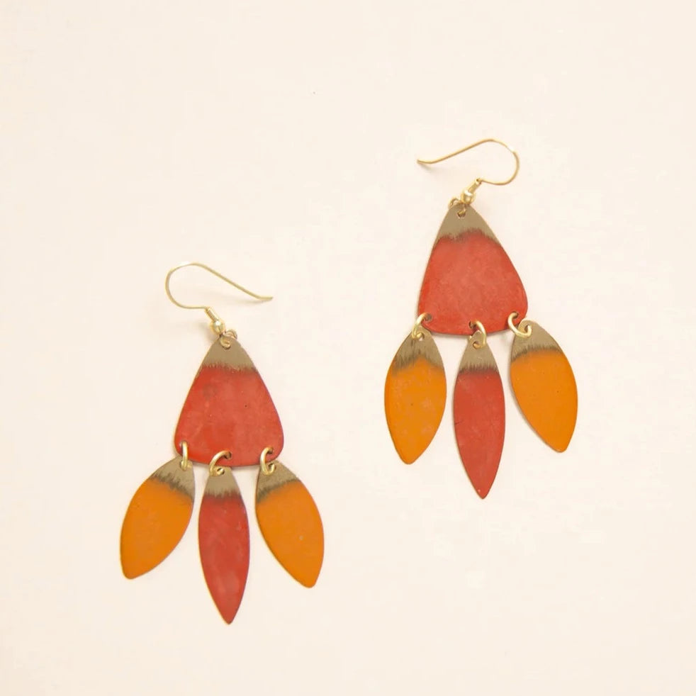 Desert leaf earrings