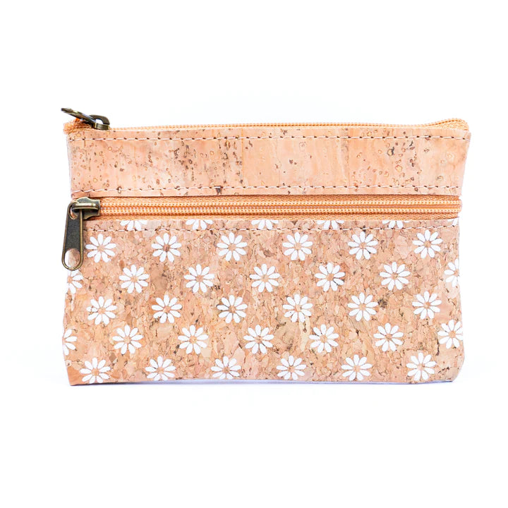 Angelco Accessories Double sided 3 section coin purse - style C - front view  on white background