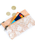 Angelco Accessories Double sided 3 section coin purse - image showing coins and cards  with purse