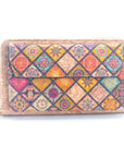 Angelco Accessories - Front pocket phone wallet crossbody cork bag  - bright tile