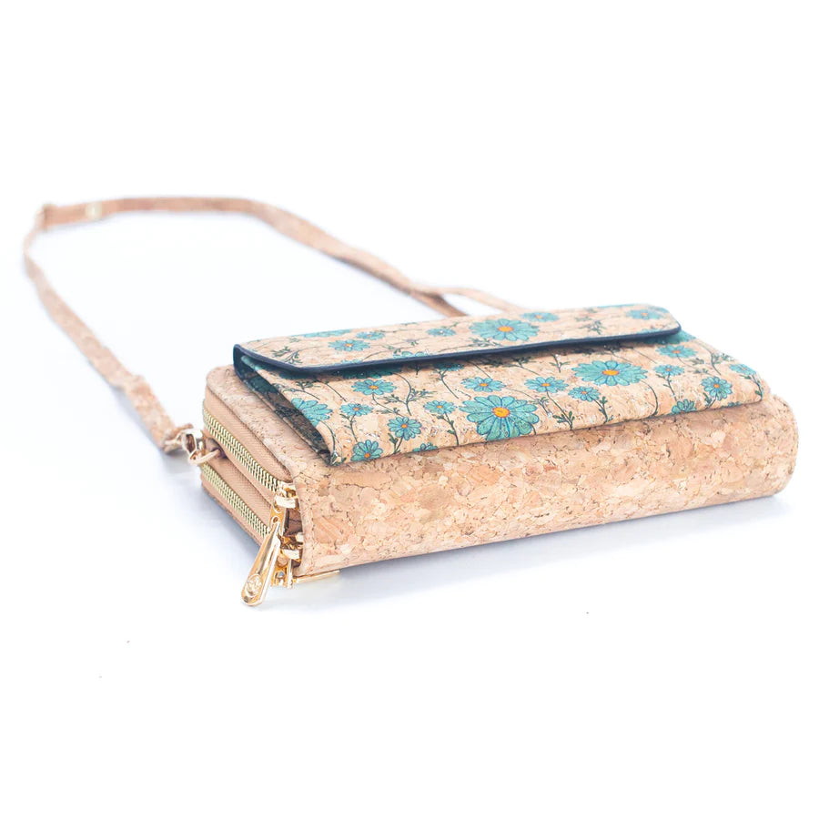 Angelco Accessories - Front pocket phone wallet crossbody cork bag  - bottom view