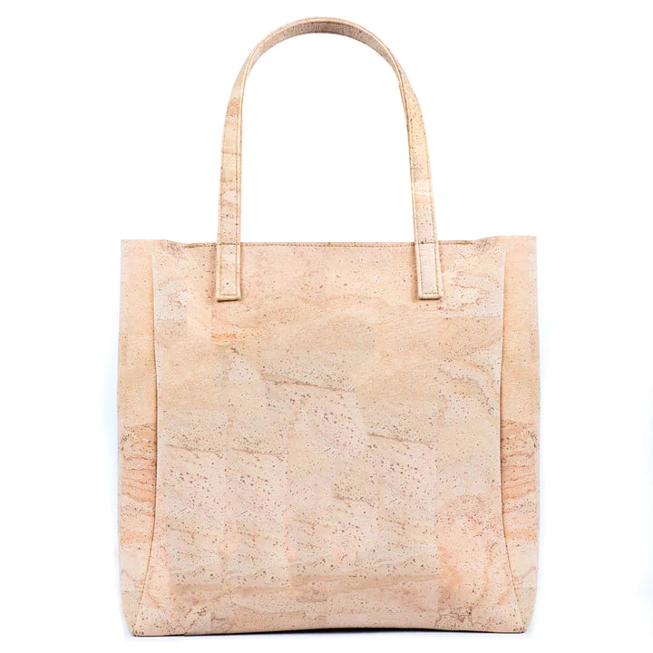 Angelco Accessories Lush cork tote bag - front view of bag on white background