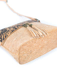 Angelco Accessories Millie cork handbag - style A - angled bottom view on white background