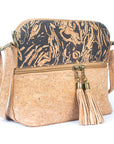 Angelco Accessories Millie cork handbag - style A - angled view on white background