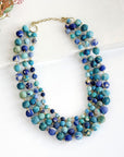 Callie kantha necklace - azure