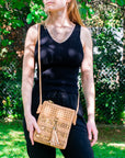 Angelco Accessories Rivet and cork crossbody pouch - as worn by model