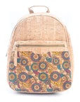 Small cork print backpack