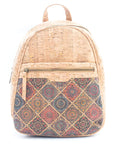 Small cork print backpack