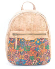 Small cork print backpack