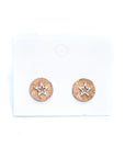 Star cork stud earrings