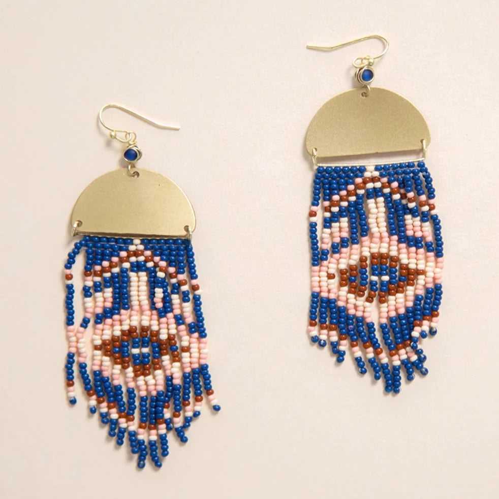 Angelco Accessories - Summer seed bead earrings - blue