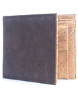 Angelco Accessories Adam cork wallet with dark brown exterior and natural colour interior