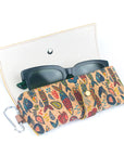 Angelco Accessories Clip on cork glasses case - showing glasses in case