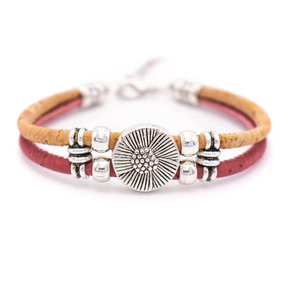 Dual colour circle flower bracelet