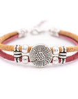 Dual colour circle flower bracelet