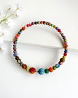 Angelco Accessories kantha choker - colourful kantha beads on memory wire