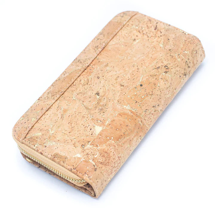 Angelco Accessories Marbled cork tab wallet - rear view with white background