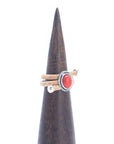 Angelco Accessories Oval stone cork ring - red ring on wooden display