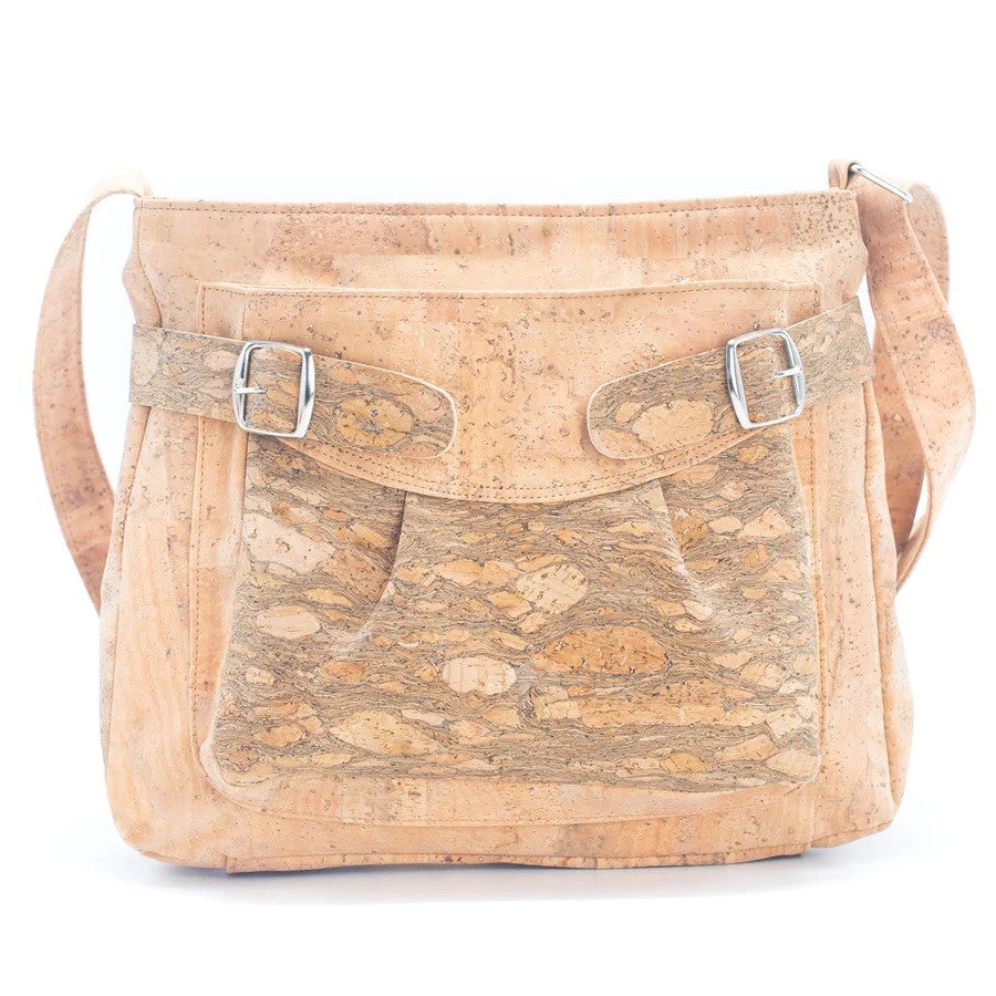 Angelco Accessories Josie cork handbag - front view with white background