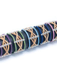Angelco Accessories twisted lines cork bracelets - 5 different colours shown on black column with white background