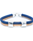 Angelco Accessories Channel cork bracelet - blue, on white flatlay