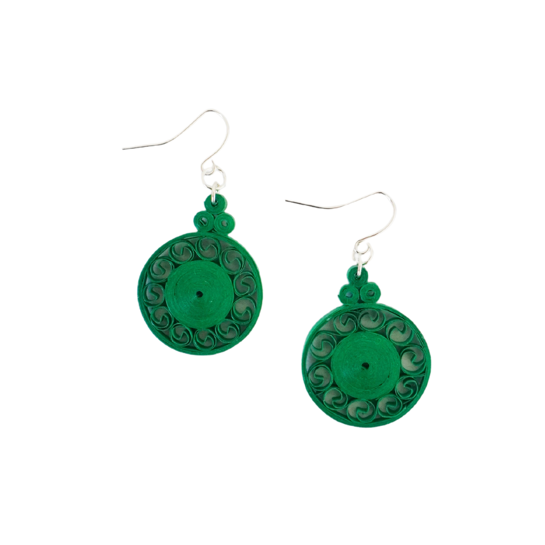 Angelco Accessories Christmas Ornament earrings - green