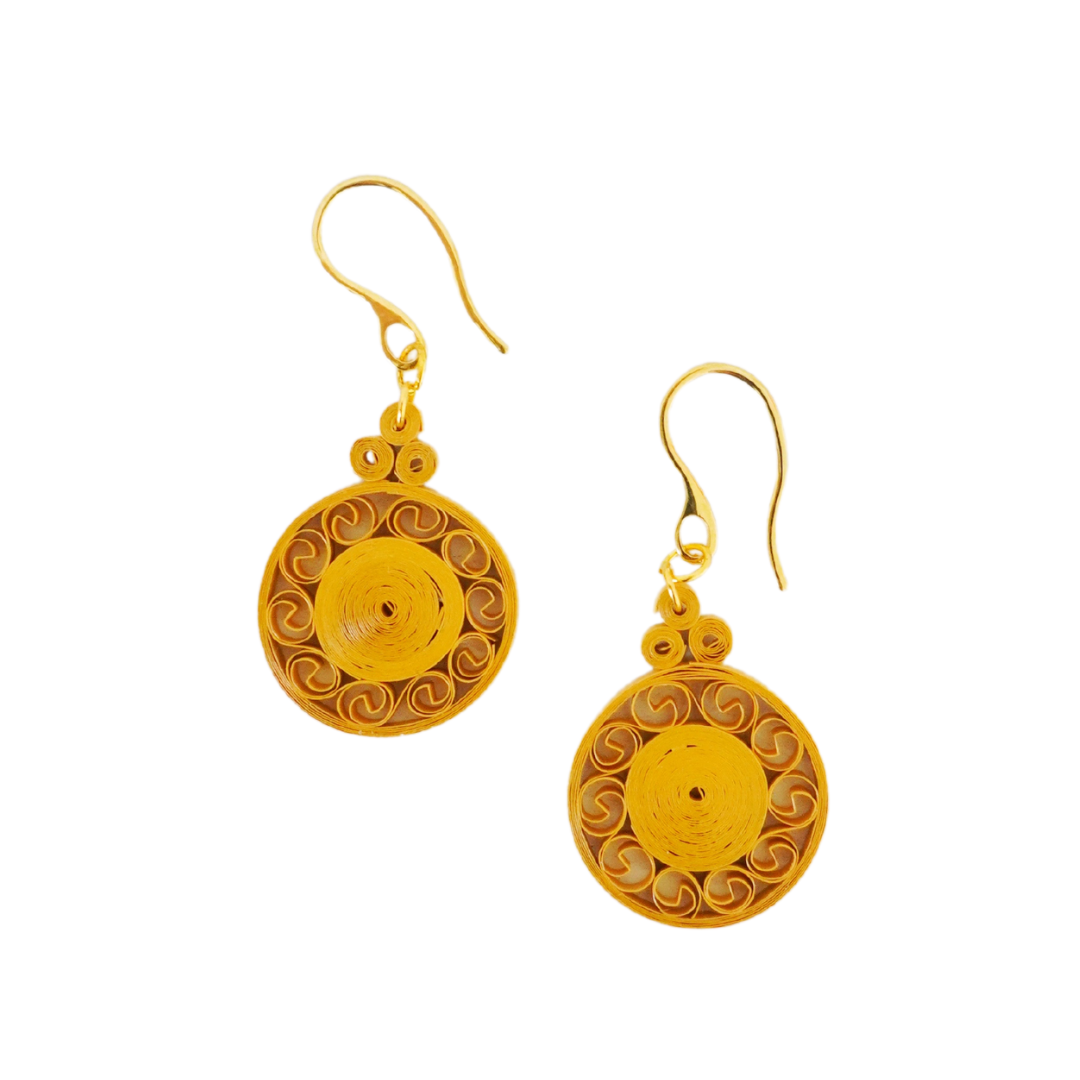 Angelco Accessories - Christmas Ornament earrings - gold