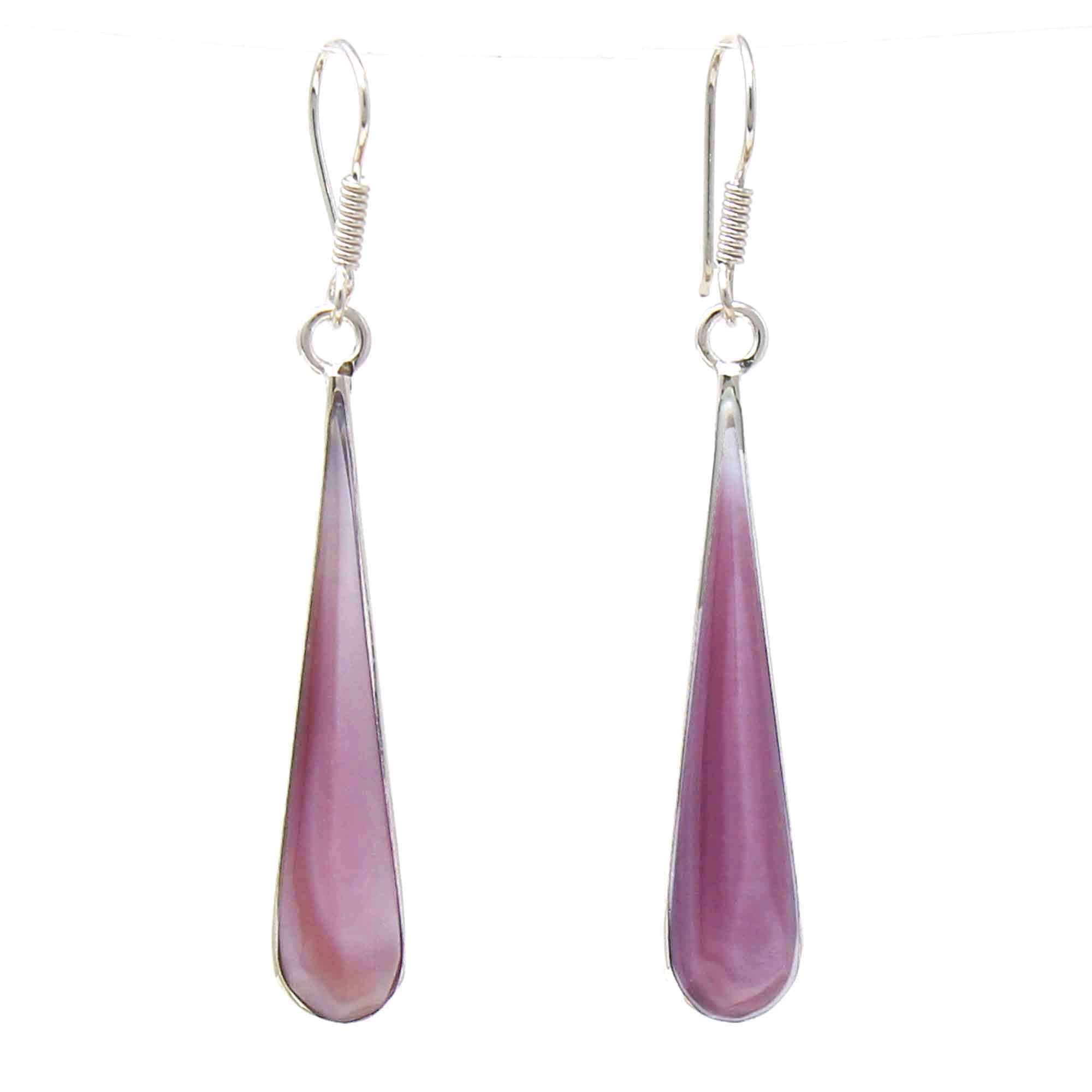 Angelco Accessories Pink clam shell silver earrings