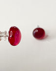 Chilean glass stud - red