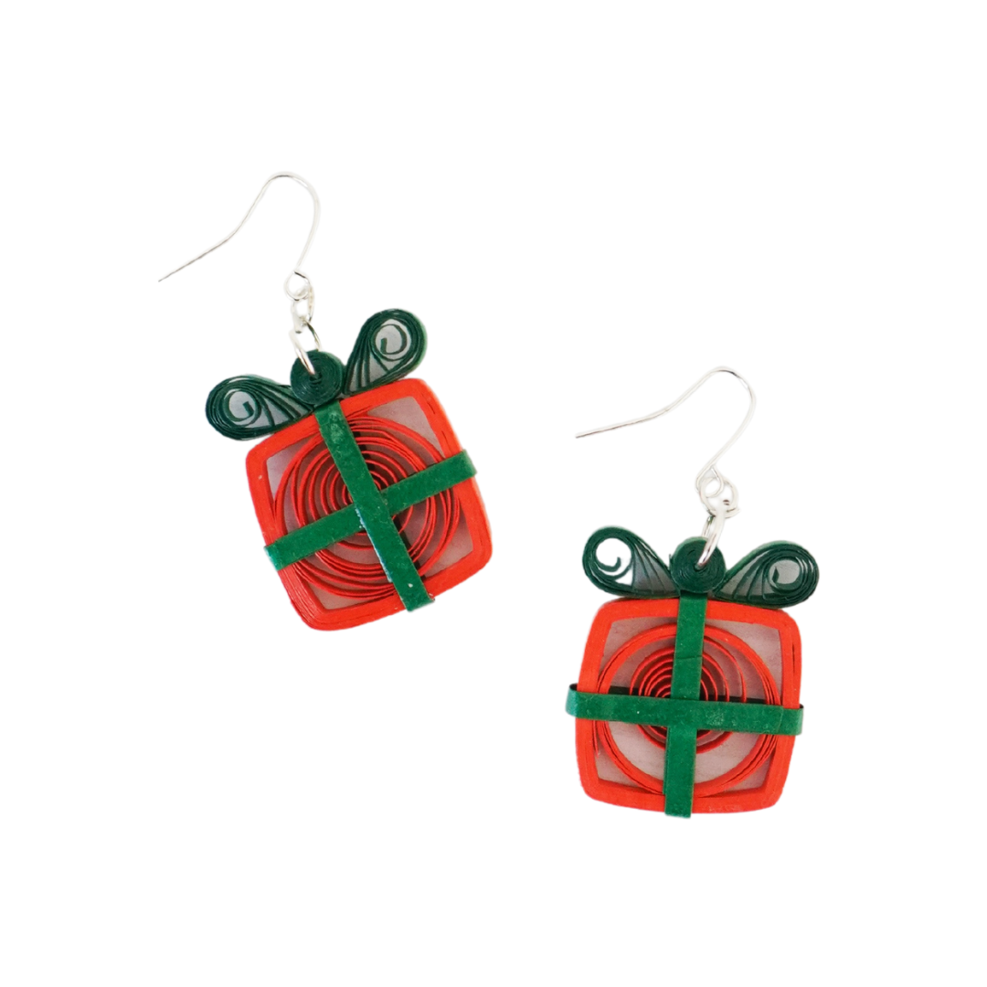 Angelco Accessories Christmas Gift earrings - red &amp; green