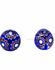 Angelco Accessories Chilean glass daisy stud - deep blue