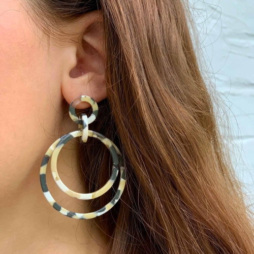 Angelco Accessories Tortoiseshell hoop earrings