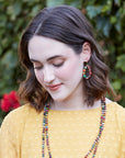 Angelco Accessories Small teardrop kantha earrings