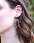 Angelco Accessories Small teardrop kantha earrings