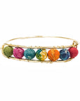 Angelco Accessories Kantha gold bangle - front view on white background