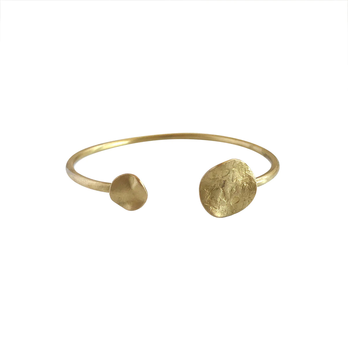 Angelco Accessories hammered coin cuff - gold - on white flatlay