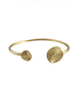 Angelco Accessories hammered coin cuff - gold - on white flatlay
