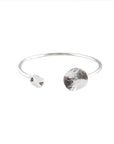 Angelco Accessories hammered coin cuff - silver - on white flatlay