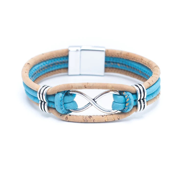 Angelco Accessories Infinity 4 strand cork bracelet