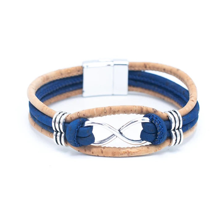 Angelco Accessories Infinity 4 strand cork bracelet