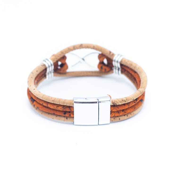 Angelco Accessories Infinity 4 strand cork bracelet