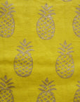 Block print tote bag - pineapples