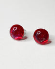 Chilean glass stud - red
