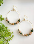 Angelco Accessories Earth hoop kantha earrings