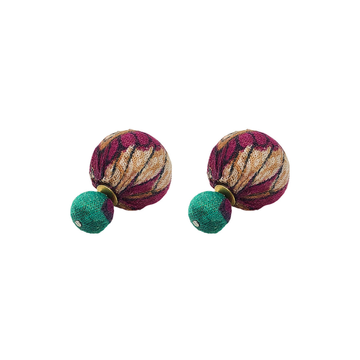 Angelco Accessories - Double ball kantha stud