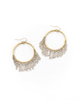 Angelco Accessories Chain fringe hoop earrings